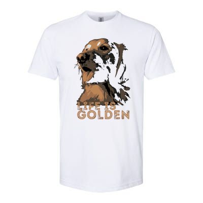 Life Is Golden Retriever Dog Premium Softstyle CVC T-Shirt