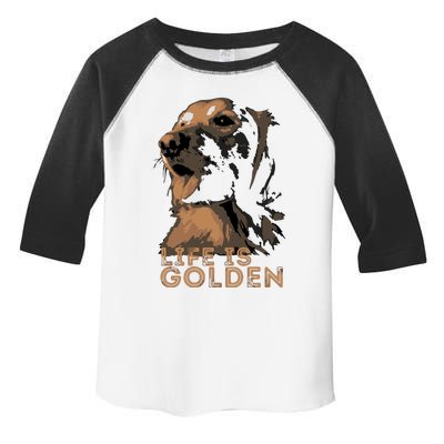 Life Is Golden Retriever Dog Premium Toddler Fine Jersey T-Shirt