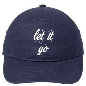 Let It Go With Frozen Snowflakes Great Gift 7-Panel Snapback Hat