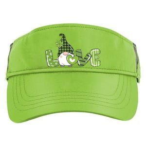 Love Irish Gnome Cute St Patricks Day Adult Drive Performance Visor