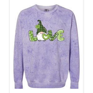 Love Irish Gnome Cute St Patricks Day Colorblast Crewneck Sweatshirt