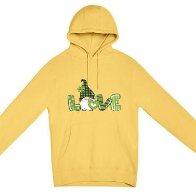 Love Irish Gnome Cute St Patricks Day Premium Pullover Hoodie