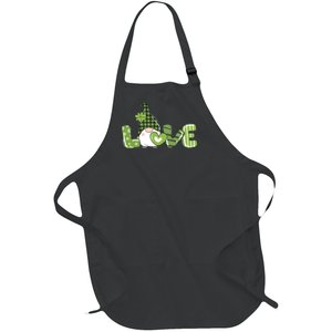 Love Irish Gnome Cute St Patricks Day Full-Length Apron With Pockets