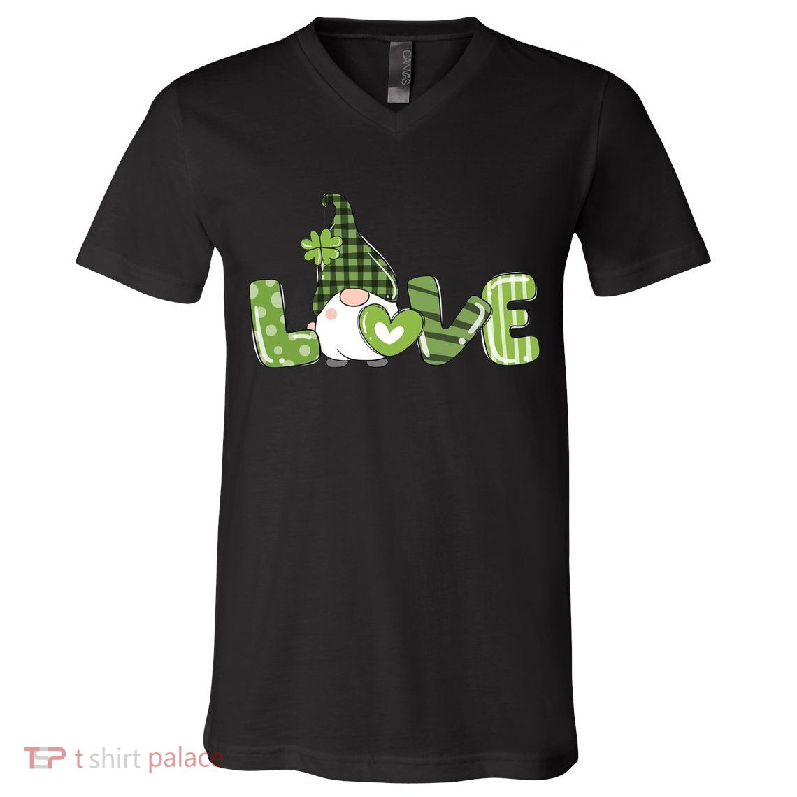 Love Irish Gnome Cute St Patricks Day V-Neck T-Shirt