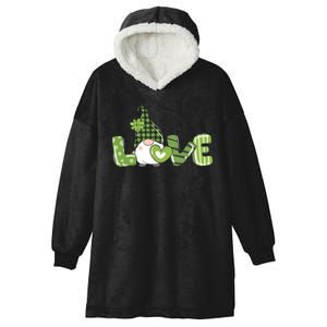 Love Irish Gnome Cute St Patricks Day Hooded Wearable Blanket