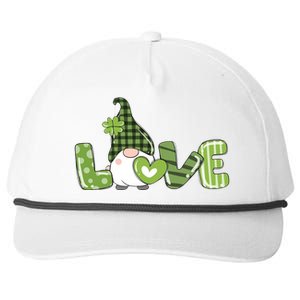 Love Irish Gnome Cute St Patricks Day Snapback Five-Panel Rope Hat