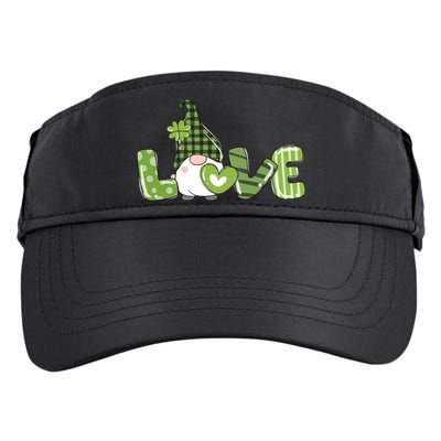 Love Irish Gnome Cute St Patricks Day Adult Drive Performance Visor