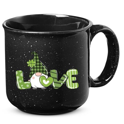 Love Irish Gnome Cute St Patricks Day 15oz Campfire Ceramic Mug