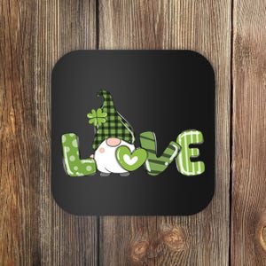 Love Irish Gnome Cute St Patricks Day Coaster