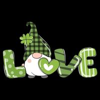 Love Irish Gnome Cute St Patricks Day Flatbill Hat