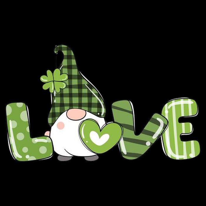 Love Irish Gnome Cute St Patricks Day Flatbill Hat