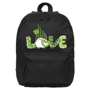 Love Irish Gnome Cute St Patricks Day 16 in Basic Backpack