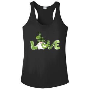 Love Irish Gnome Cute St Patricks Day Ladies PosiCharge Competitor Racerback Tank