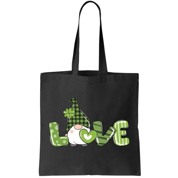 Love Irish Gnome Cute St Patricks Day Tote Bag