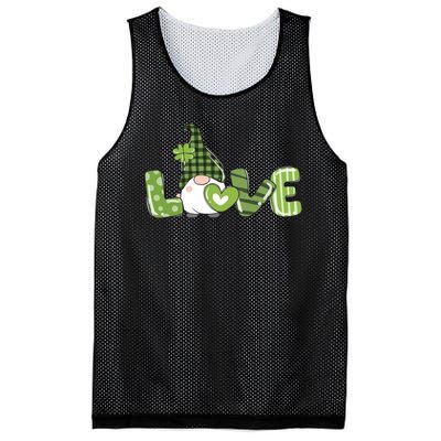 Love Irish Gnome Cute St Patricks Day Mesh Reversible Basketball Jersey Tank