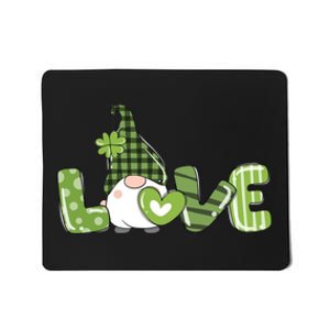 Love Irish Gnome Cute St Patricks Day Mousepad