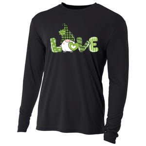 Love Irish Gnome Cute St Patricks Day Cooling Performance Long Sleeve Crew