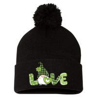 Love Irish Gnome Cute St Patricks Day Pom Pom 12in Knit Beanie