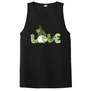 Love Irish Gnome Cute St Patricks Day PosiCharge Competitor Tank