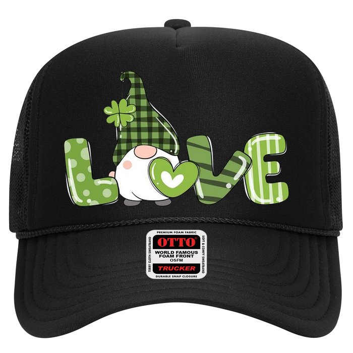 Love Irish Gnome Cute St Patricks Day Trucker Hat