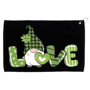 Love Irish Gnome Cute St Patricks Day Grommeted Golf Towel