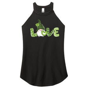 Love Irish Gnome Cute St Patricks Day Women's Perfect Tri Rocker Tank