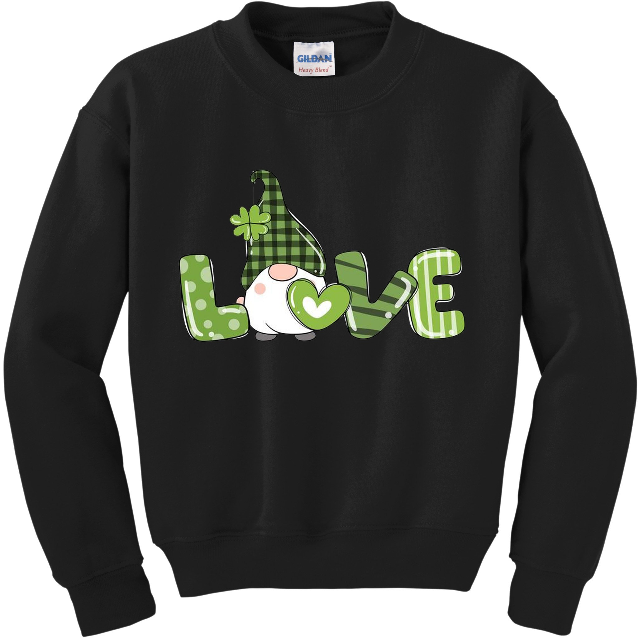 Love Irish Gnome Cute St Patricks Day Kids Sweatshirt