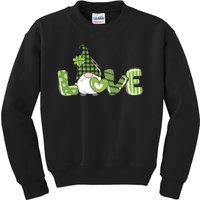 Love Irish Gnome Cute St Patricks Day Kids Sweatshirt