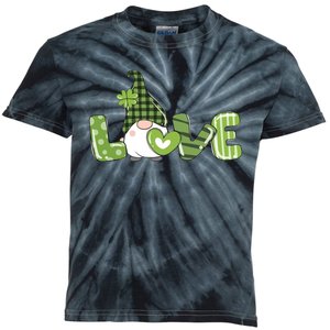 Love Irish Gnome Cute St Patricks Day Kids Tie-Dye T-Shirt