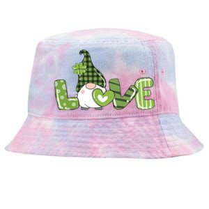 Love Irish Gnome Cute St Patricks Day Tie-Dyed Bucket Hat