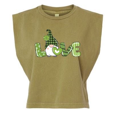 Love Irish Gnome Cute St Patricks Day Garment-Dyed Women's Muscle Tee