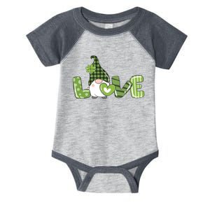 Love Irish Gnome Cute St Patricks Day Infant Baby Jersey Bodysuit