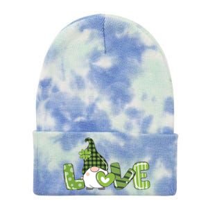 Love Irish Gnome Cute St Patricks Day Tie Dye 12in Knit Beanie