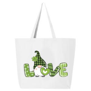 Love Irish Gnome Cute St Patricks Day 25L Jumbo Tote