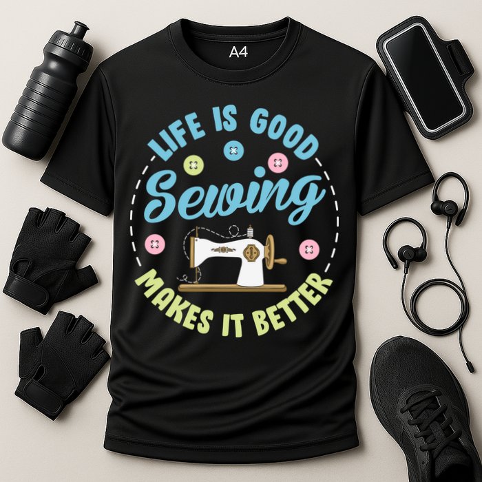 Life Is Good Sewing Makes Cooling Performance Crew T-Shirt