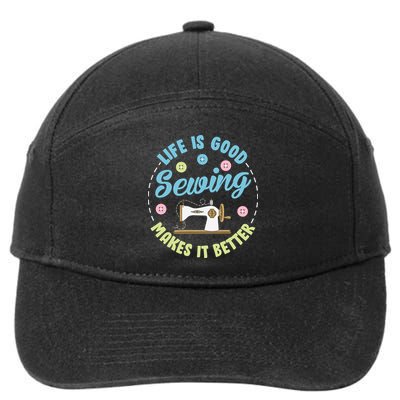 Life Is Good Sewing Makes 7-Panel Snapback Hat