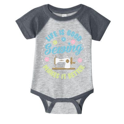 Life Is Good Sewing Makes Infant Baby Jersey Bodysuit