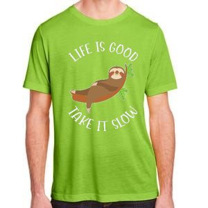 Life Is Good Take It Cute Sloth Adult ChromaSoft Performance T-Shirt