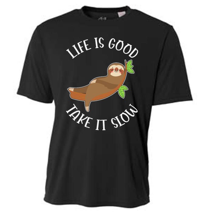 Life Is Good Take It Cute Sloth Cooling Performance Crew T-Shirt