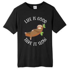 Life Is Good Take It Cute Sloth Tall Fusion ChromaSoft Performance T-Shirt