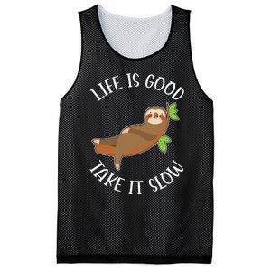 Life Is Good Take It Cute Sloth Mesh Reversible Basketball Jersey Tank