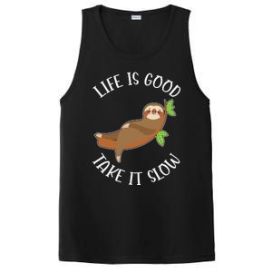 Life Is Good Take It Cute Sloth PosiCharge Competitor Tank