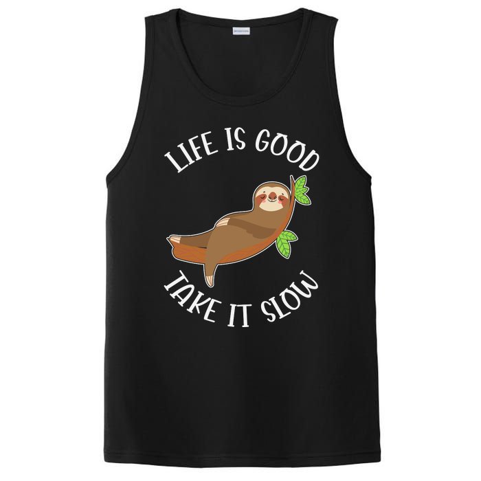 Life Is Good Take It Cute Sloth PosiCharge Competitor Tank