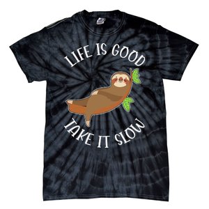 Life Is Good Take It Cute Sloth Tie-Dye T-Shirt