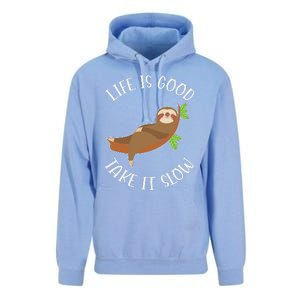 Life Is Good Take It Cute Sloth Unisex Surf Hoodie