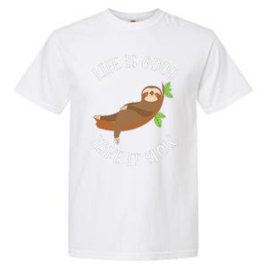 Life Is Good Take It Cute Sloth Garment-Dyed Heavyweight T-Shirt