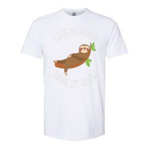 Life Is Good Take It Cute Sloth Softstyle CVC T-Shirt