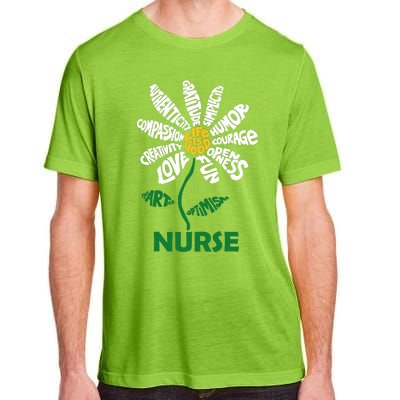 Life Is Good Nurse Flower The Art Of Optimism Adult ChromaSoft Performance T-Shirt