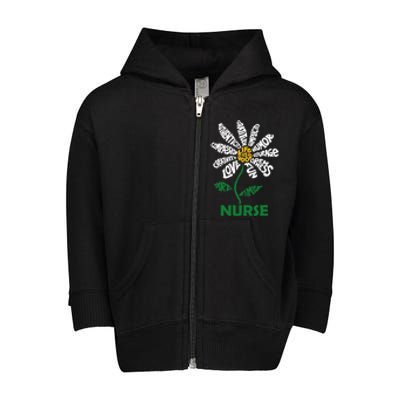 Life Is Good Nurse Flower The Art Of Optimism Toddler Zip Fleece Hoodie