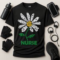 Life Is Good Nurse Flower The Art Of Optimism Cooling Performance Crew T-Shirt